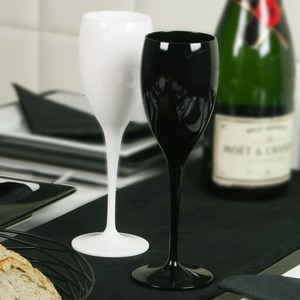 Polycarbonate Champagne Flutes Black 6oz / 170ml